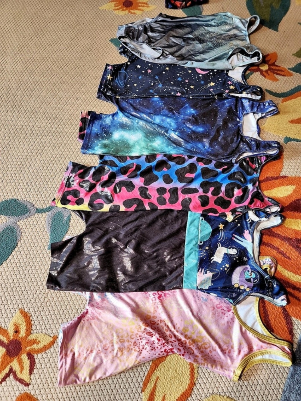 6 Youth Girls Gtmnastics Leotards 5/6